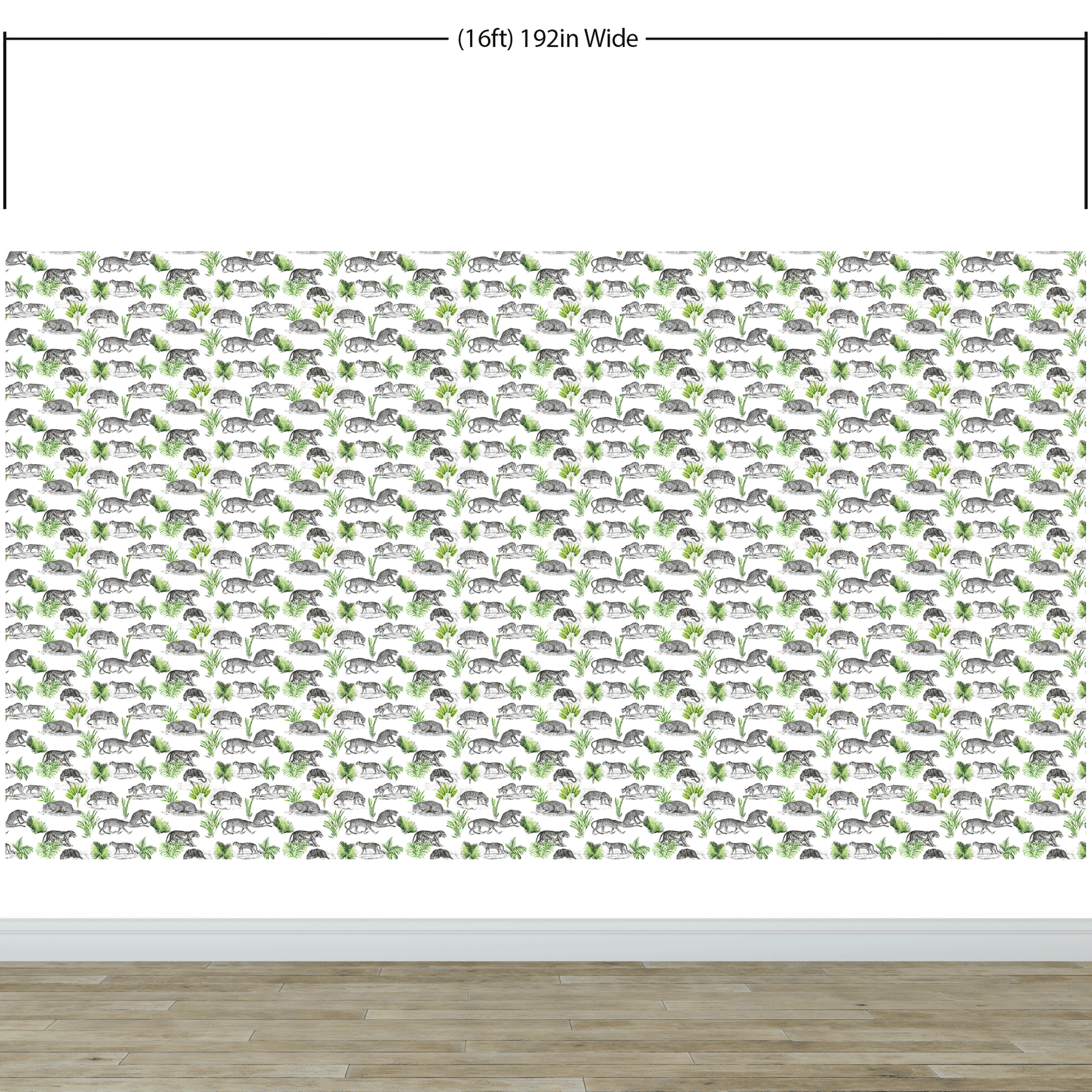 Tiger and Leopard Wallpaper Pattern. Safari Animal Print Wall Mural. #6478