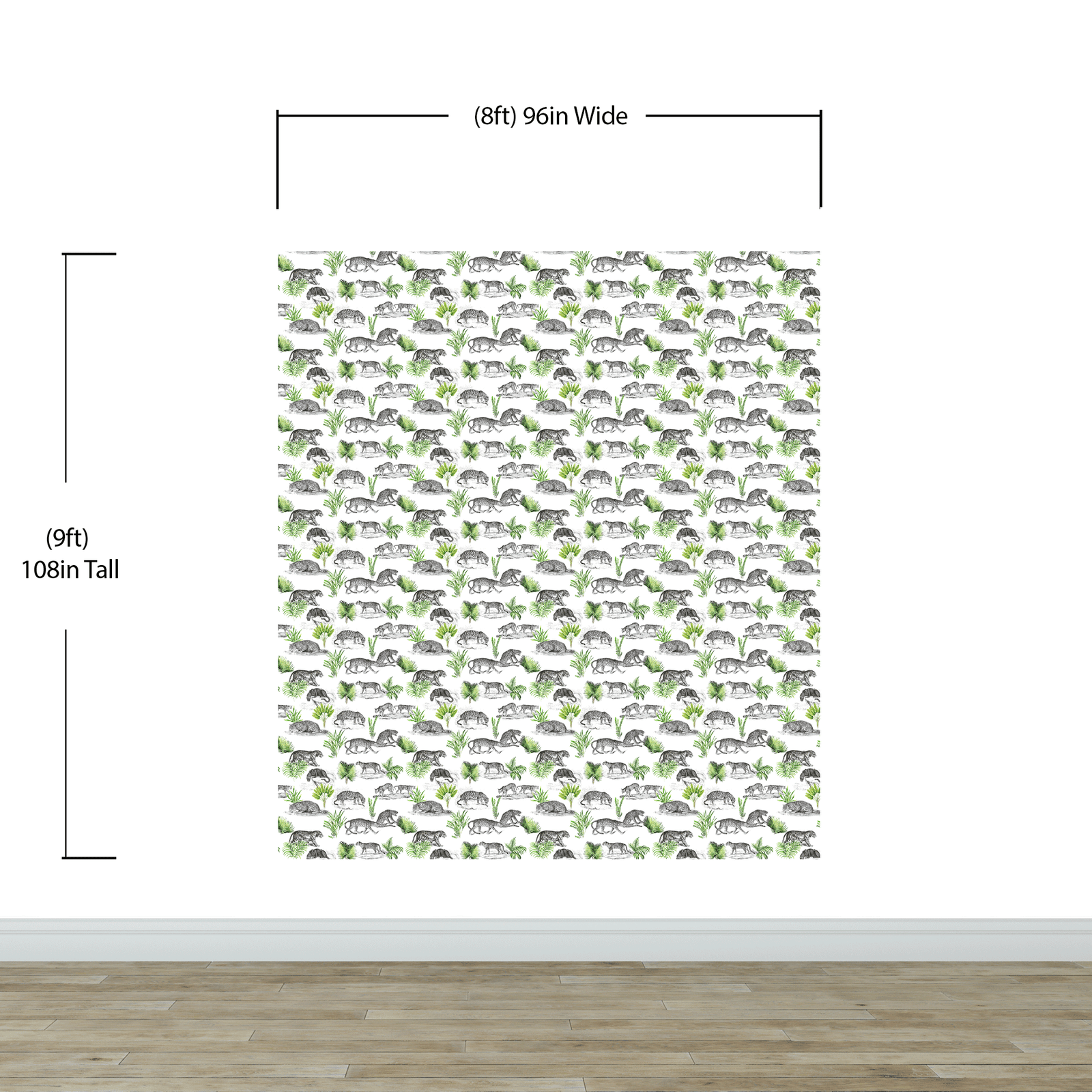 Tiger and Leopard Wallpaper Pattern. Safari Animal Print Wall Mural. #6478