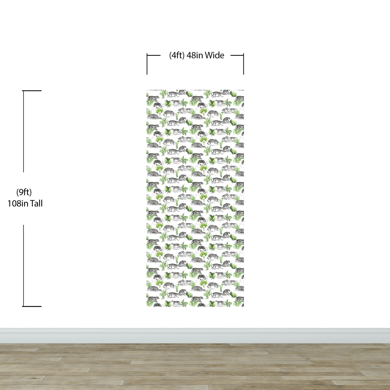 Tiger and Leopard Wallpaper Pattern. Safari Animal Print Wall Mural. #6478