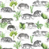 Tiger and Leopard Wallpaper Pattern. Safari Animal Print Wall Mural. #6478