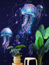 Jellyfish Wallpaper. Underwater Ocean Scene Wall Mural. #6480