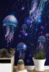 Jellyfish Wallpaper. Underwater Ocean Scene Wall Mural. #6480