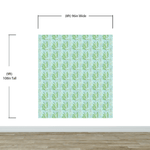 Eucalyptus Wallpaper. Farmhouse Decor Peel and Stick Wall Mural. Blue and Green Colors. #6482