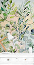 Eucalyptus Wallpaper in Pastel Color Watercolor. #6483