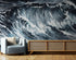 Great Wave Abstract Painting, Grey Color Scheme. #6488