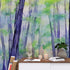 Watercolor Forest Wallpaper. Colorful Forest Peel and Stick Wall Mural. #6493