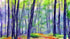 Watercolor Forest Wallpaper. Colorful Forest Peel and Stick Wall Mural. #6493