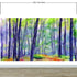 Watercolor Forest Wallpaper. Colorful Forest Peel and Stick Wall Mural. #6493