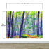 Watercolor Forest Wallpaper. Colorful Forest Peel and Stick Wall Mural. #6493