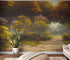 Vintage Trees in Park Wallpaper. Peel and Stick Wall Mural. #6496