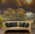 Vintage Trees in Park Wallpaper. Peel and Stick Wall Mural. #6496