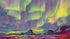 Aurora Borealis Wallpaper, Peel and Stick Wall Mural. Northern Lights Art Painting. Colorful Wallpaper. #6498