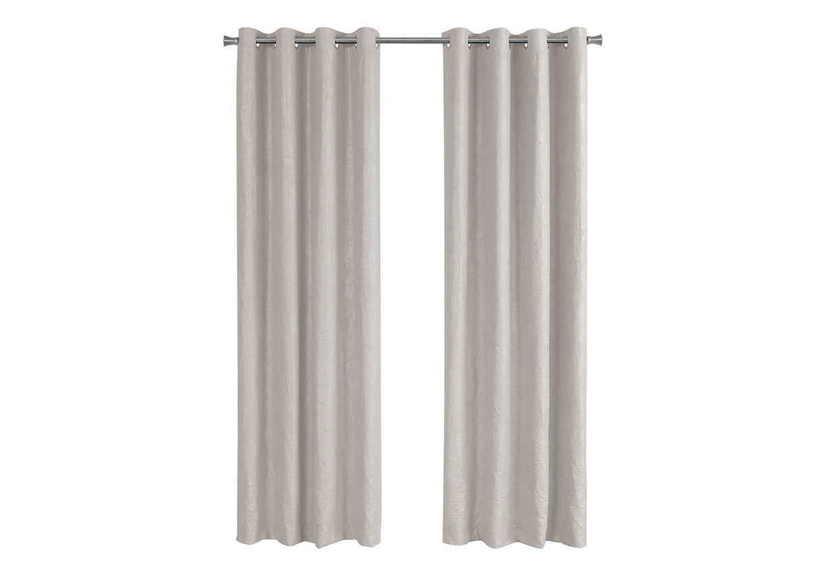 2 Pieces Set Room Darkening Curtain Panels with Grommet - Contemporary Style