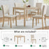Modern 5-Piece Wooden Dining Table Set for 4 People in Light Oak