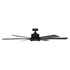 65" Amold Industrial Downrod Mount Ceiling Fan with Lighting and Remote Control