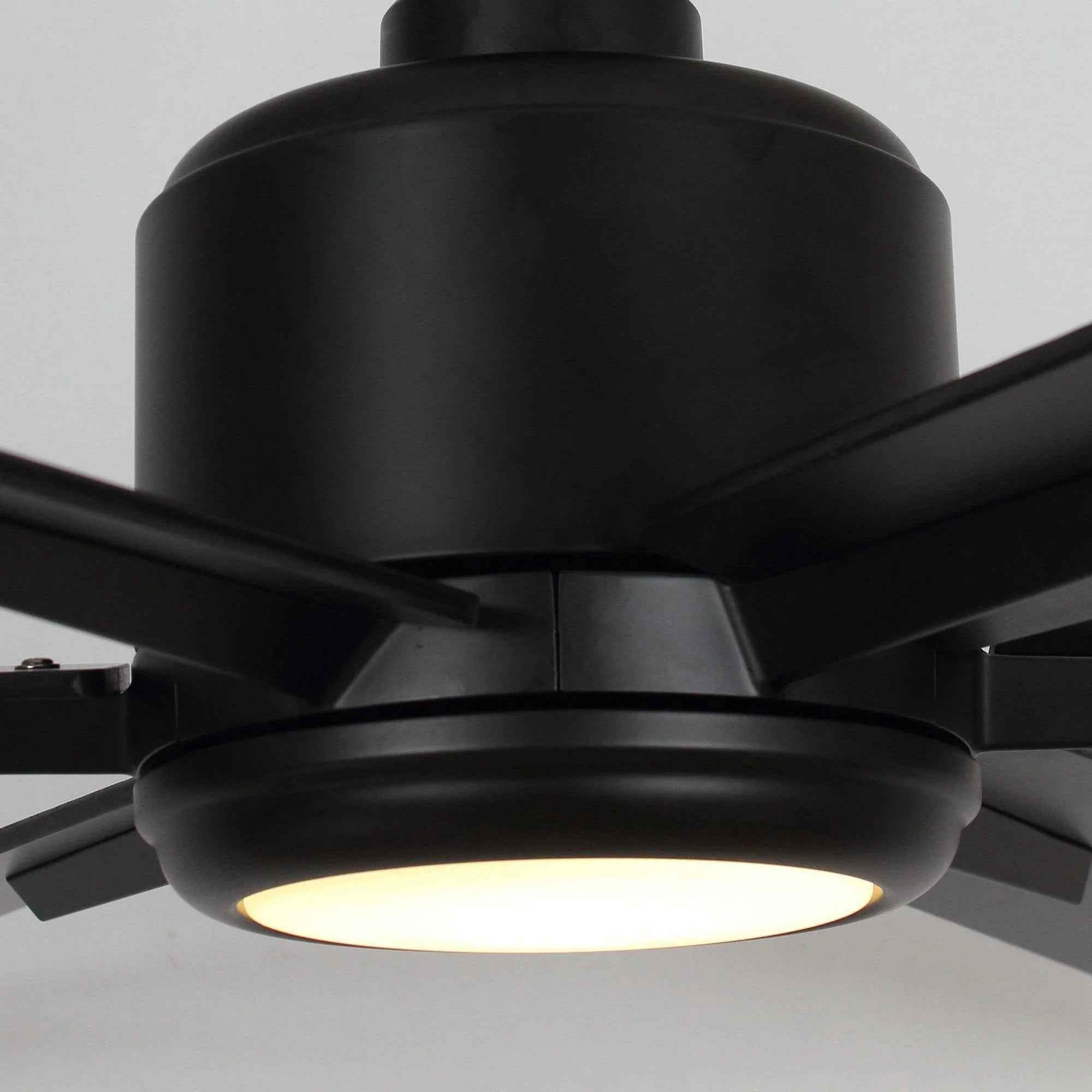 65" Bendan Industrial Downrod Mount Ceiling Fan with Lighting and Remote Control