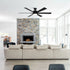 65" Amold Industrial Downrod Mount Ceiling Fan with Lighting and Remote Control