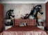 Horse Galloping Watercolor Painting. Cowboy Peel and Stick Wall Mural. #6500