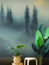 Misty Forest Wallpaper, Peel and Stick Wall Mural. #6501