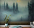 Misty Forest Wallpaper, Peel and Stick Wall Mural. #6501