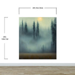 Misty Forest Wallpaper, Peel and Stick Wall Mural. #6501
