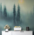 Misty Forest Wallpaper, Peel and Stick Wall Mural. #6501