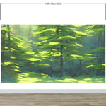 Evergreen Forest Wall Mural. Peel and Stick Wallpaper. #6502