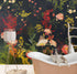 Chinoiserie Flowers Wallpaper. Asian Wall Art Mural #6517