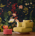 Chinoiserie Flowers Wallpaper. Asian Wall Art Mural #6517