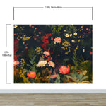 Chinoiserie Flowers Wallpaper. Asian Wall Art Mural #6517