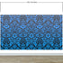 Damask Wallpaper Blue Color on Dark Background Pattern Wallpaper Peel and Stick Wall Mural Home Decor #6518