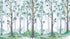 Nursery Woodland Forest Wallpaper. Watercolor Birch Tree Forest Wall Mural. #6525