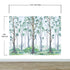 Nursery Woodland Forest Wallpaper. Watercolor Birch Tree Forest Wall Mural. #6525