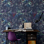 Pastel Color Tropical Leaves In a Dark Jungle Background Wallpaper #6537