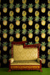 Pineapple Wallpaper. Pink, Purple, or Black Color Peel and Stick Wall Mural. #6538