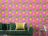 Pineapple Wallpaper. Pink, Purple, or Black Color Peel and Stick Wall Mural. #6538
