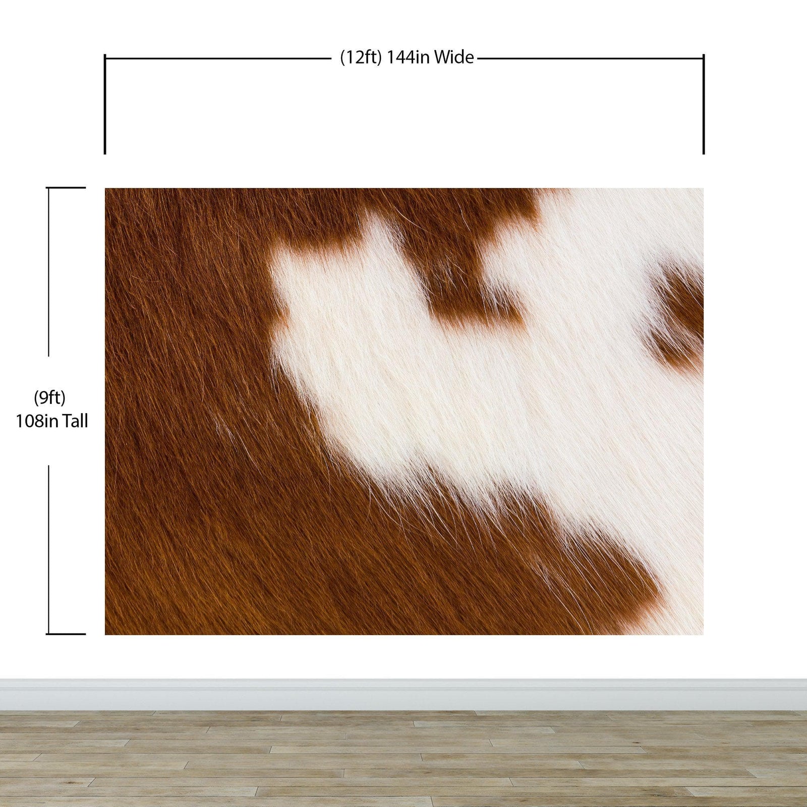 Country-Style Cowhide Wallpaper for Rustic Home Decor. #6541