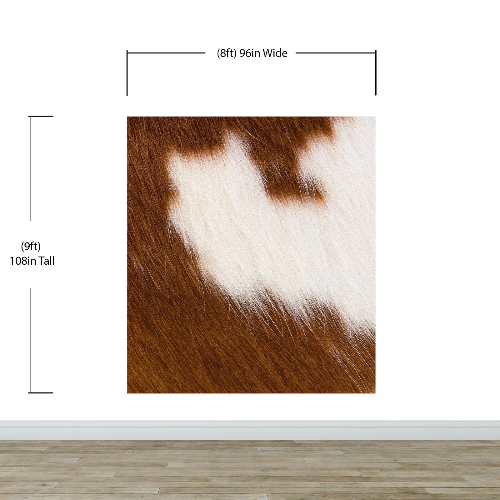 Country-Style Cowhide Wallpaper for Rustic Home Decor. #6541