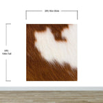 Country-Style Cowhide Wallpaper for Rustic Home Decor. #6541