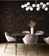 Dark Brown Wallpaper. Chinoiserie Flower Pattern Wallpaper. #6557