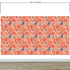 Fern Botanical Wallpaper. Colorful Orange Wall Mural. #6558
