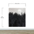 Foggy Forest Wall Mural. Peel and Stick Wallpaper. Monotone Grey Nature Wallpaper. Rain Forest Wall Mural. #6560