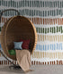 Minimalist Boho Wallpaper Peel and Stick Mural. Pastel Color Brush Strokes Stripes Pattern Design. #6568