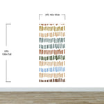 Minimalist Boho Wallpaper Peel and Stick Mural. Pastel Color Brush Strokes Stripes Pattern Design. #6568