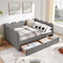Gingham Daybed With USB Charging Port, Wave-Shaped Design