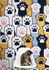 Cat Paws Pattern Wallpaper - Adorable Decor for Kid's and Nursery Rooms #6576
