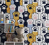 Cat Paws Pattern Wallpaper - Adorable Decor for Kid's and Nursery Rooms #6576