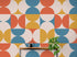 Retro Circle Geometric Wallpaper Peel and Stick Mural. Groovy Shape Patterns Mid Century Modern Retro Design. #6578