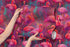 Bright Pink Flamingos Wallpaper - Modern Miami Vibes, Tropical Home Decor #6581