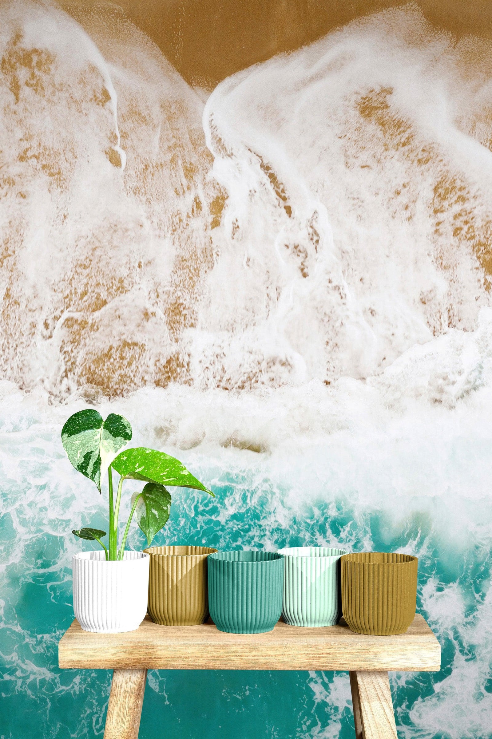 Custom Beach House Wallpaper Peel and Stick Mural. Personalized Text / Quote Family Beach Wall Art. #6592